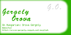 gergely orova business card